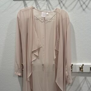 LC Lauren Conrad Pink Sheer Blazer